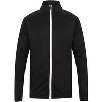 Finden & Hales Men's Knitted Tracksuit Top in Black | Size: 3XL