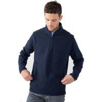 Henbury Men's Zip Neck Micro Fleece Top in Navy | Size: 4XL