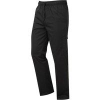 Premier Men's Chefs Essential Cargo Pocket Trousers in Black | Size: Large