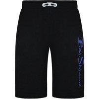 Ben Sherman Men's Large Logo Print Sweat Shorts in Black | Size: XL