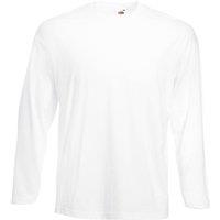 Fruit of the Loom Men's Iconic 150 Classic Long-Sleeved T-Shirt in White | Size: Small
