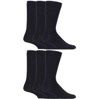 Sock Snob Men's 6 Pack Colourful Striped Patterned Dress Cotton Socks in 7 Styles in Black | Size: 6-11