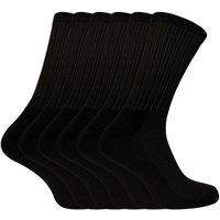 Sock Snob Men's 6 Pairs Bamboo Cotton Low Cut Trainer Socks in Black | Size: 4-7