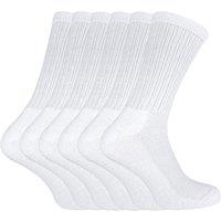 Sock Snob Men's 6 Pairs Bamboo Cotton Low Cut Trainer Socks in White | Size: 4-7