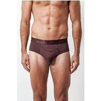 Arlo Hudson Men's Plain Tencel Brief in Maroon | Size: XL