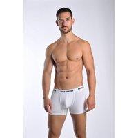 Arlo Hudson Men's Plain Cotton Trunk in White | Size: Medium