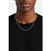 Cernucci Men's 3mm Rope Chain - Gold in Metallic Gold | Size: 20 inches