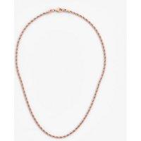 Cernucci Men's 3mm Rope Chain - Rose Gold in Metallic Gold | Size: 20 inches