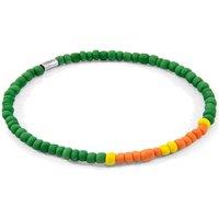ANCHOR & CREW Men's Henry Silver & Glass SKINNY Bracelet in Yellow | Size: 23 cm