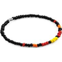 ANCHOR & CREW Men's Edgar Silver & Glass SKINNY Bracelet in Yellow | Size: 21 cm