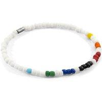 ANCHOR & CREW Men's Edgar Silver & Glass SKINNY Bracelet | Size: 19 cm