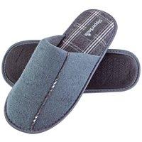 Slipper Snob Men's Slip On Style Wide Back Mule Slippers in Grey | Size: 12
