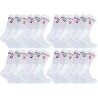 Sock Snob Men's 24 Pairs Multipack Classic Sport Breathable Socks in White | Size: 6-11