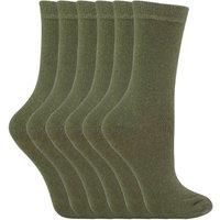 Sock Snob Men's 6 Pack Plain Solid Coloured Cotton Socks in Pale Green | Size: 9-12