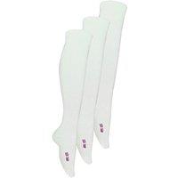 Sock Snob Men's 3 Pack Knee High Long Plain Soft Breathable Bamboo Socks in White | Size: 9-12