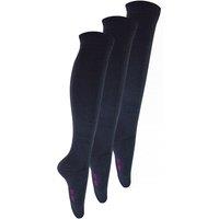 Sock Snob Men's 3 Pack Knee High Long Plain Soft Breathable Bamboo Socks in Dark Grey | Size: 9-12