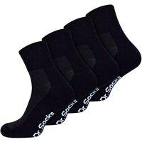 Dr.Socks Men's 4 Pack Extra Wide Bamboo Diabetic Ankle Socks in Black | Size: 4-7