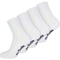 Dr.Socks Men's 4 Pack Extra Wide Bamboo Diabetic Ankle Socks in White | Size: 12-14