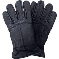 THMO Men's Fleece Lined Thinsulate Leather Gloves for Winter in Black | Size: Medium/Large