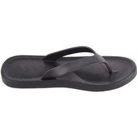 ABSOLUTE FOOTWEAR Men's Mens Easy Slip On Minimalistic Beach Pool Summer Flip Flop Sandals in Black | Size: 8