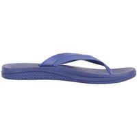 ABSOLUTE FOOTWEAR Men's Easy Slip On Padded Summer Holiday Toepost Flip Flops in Blue | Size: 7