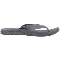ABSOLUTE FOOTWEAR Men's Easy Slip On Padded Summer Holiday Toepost Flip Flops in Grey | Size: 7