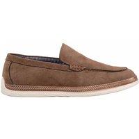 ABSOLUTE FOOTWEAR Men's Easy Slip On Casual Boat Deck Shoe Loafer in Brown | Size: 10
