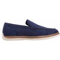 ABSOLUTE FOOTWEAR Men's Easy Slip On Casual Boat Deck Shoe Loafer in Navy | Size: 11