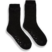 Ribbon Men's Eskimo Style Fleece Socks in Black | Size: 4-7