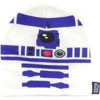 Star Wars Men's R2-D2 Face Knitted Beanie in White