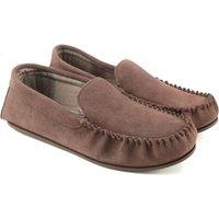 Eastern Counties Leather Men's Harris Suede Moccasins in Dark Brown | Size: 9
