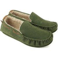 Eastern Counties Leather Men's Owen Berber Suede Moccasins in Olive | Size: 10