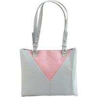Eastern Counties Leather Men's Alice Contrast Panel Leather Handbag in Grey