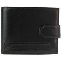Eastern Counties Leather Men's Grayson Bi-Fold Leather Contrast Piping Wallet in Black