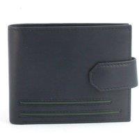 Eastern Counties Leather Men's Grayson Bi-Fold Leather Contrast Piping Wallet in Navy