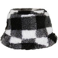 Flexfit Men's Checked Sherpa Bucket Hat in White