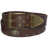 Atlas for Men Men's Studded Leather Belt in Light Brown | Size: 42R