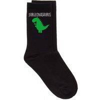 60 SECOND MAKEOVER Men's Mens Surgeon Dinosaur Surgeonasaurus Black Socks