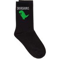 60 SECOND MAKEOVER Men's Mens Driver Dinosaur Drivasaurus Black Socks