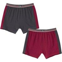 Atlas for Men Men's Stretch Boxer Shorts Pack of 2 in Dark Grey | Size: Small