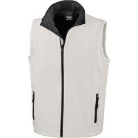 Result Men's Printable Softshell Body Warmer in White | Size: Small