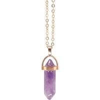 Something Different Men's Amethyst Crystal Necklace & Card in Gold