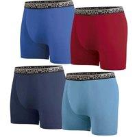 Atlas for Men Men's Stretch Boxer Shorts (Pack of 4) in Blue | Size: 4XL