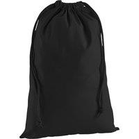 Westford Mill Men's Premium Cotton Drawstring Bag in Black | Size: 3L