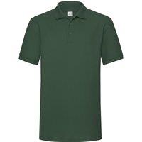 Fruit of the Loom Men's Polycotton Pique Heavy Polo Shirt in Bottle Green | Size: Small