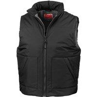 Result Men's Fleece Lined Body Warmer in Black | Size: Small