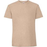 Fruit of the Loom Men's Iconic 195 Ringspun Premium T-Shirt in Light Brown | Size: Small