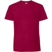 Fruit of the Loom Men's Iconic 195 Ringspun Premium T-Shirt in Dark Pink | Size: Small