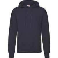 Fruit of the Loom Men's Classic Hooded Sweatshirt in Mid Navy | Size: Large