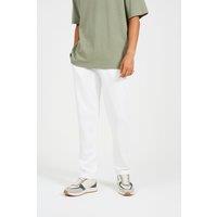 Brave Soul Men's Straight Leg Open Hem Joggers in Cream | Size: XL